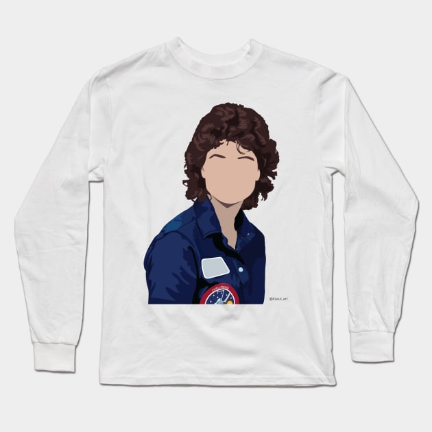 Sally Ride Long Sleeve T-Shirt by itsaulart